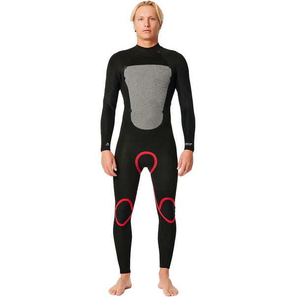 2025 Rip Curl Da Uomo Omega 4/3mm Back Zip Muta 15HMFS - Slate